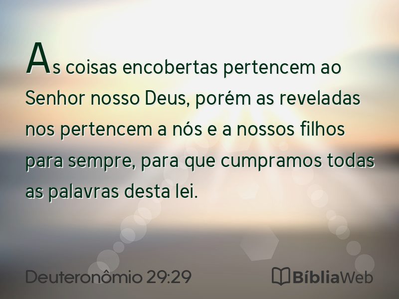 Deuteronômio 29:29 em imagem para compartilhar