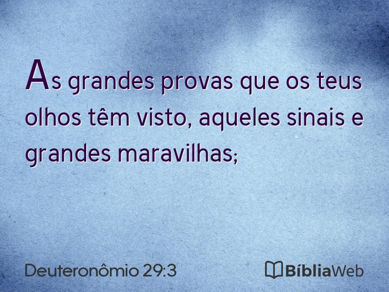 Deuteronômio 29:3 em imagem para compartilhar
