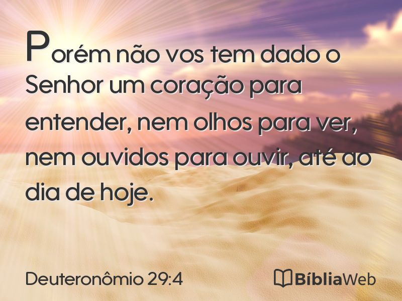 Deuteronômio 29:4 em imagem para compartilhar