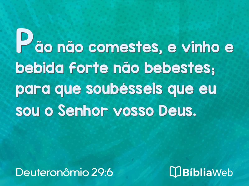 Deuteronômio 29:6 em imagem para compartilhar