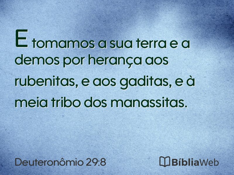 Deuteronômio 29:8 em imagem para compartilhar