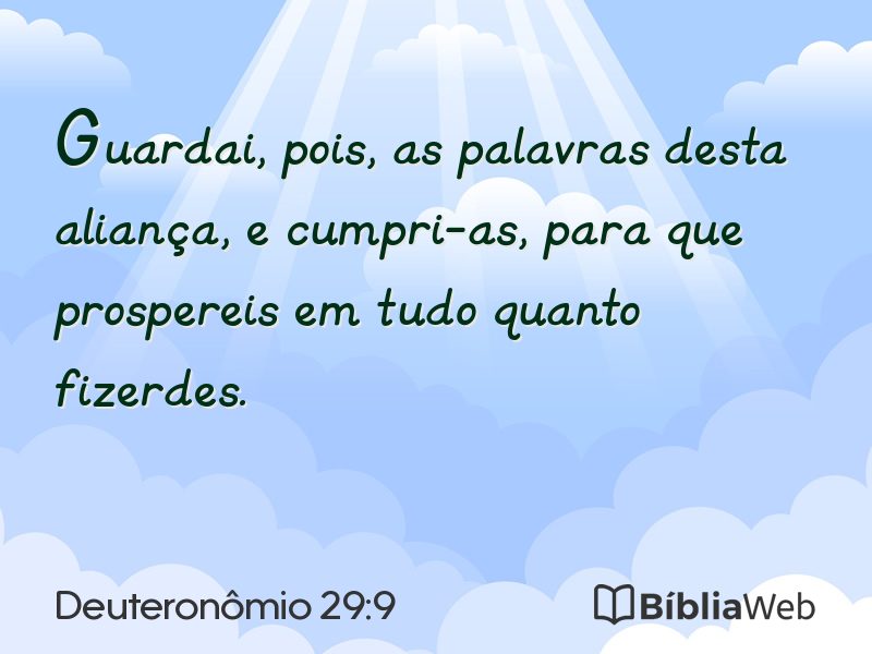 Deuteronômio 29:9 em imagem para compartilhar