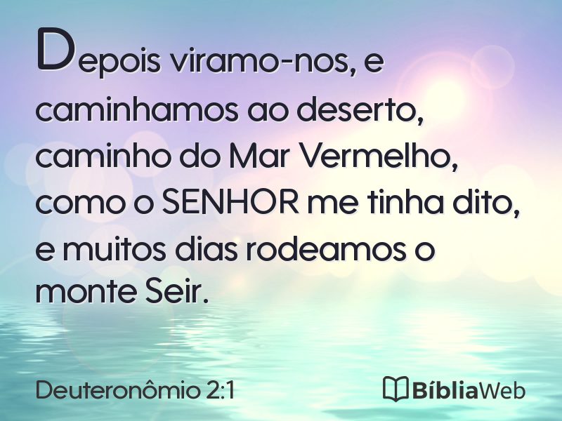 Deuteronômio 2:1 em imagem para compartilhar