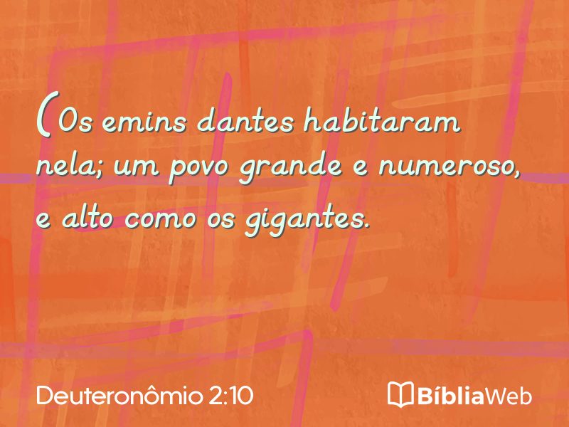 Deuteronômio 2:10 em imagem para compartilhar