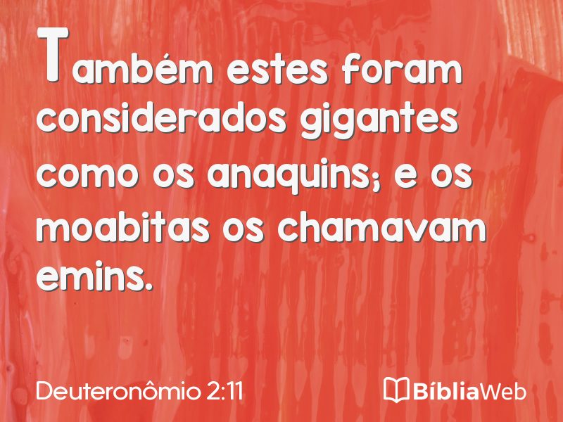 Deuteronômio 2:11 em imagem para compartilhar