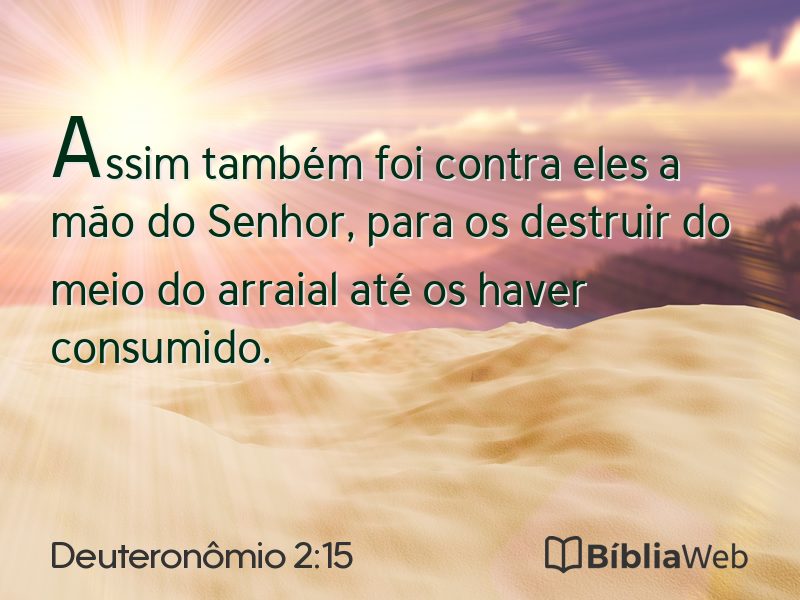 Deuteronômio 2:15 em imagem para compartilhar