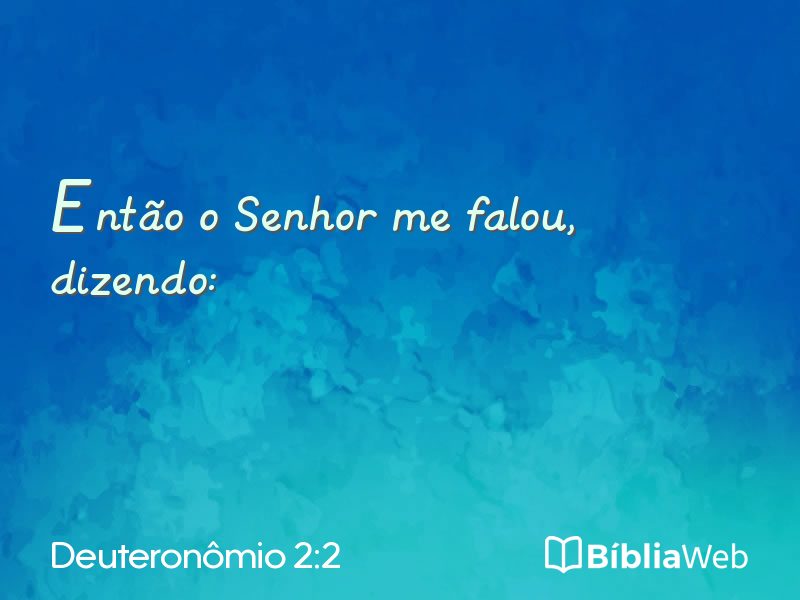 Deuteronômio 2:2 em imagem para compartilhar