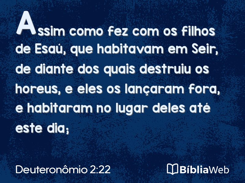 Deuteronômio 2:22 em imagem para compartilhar