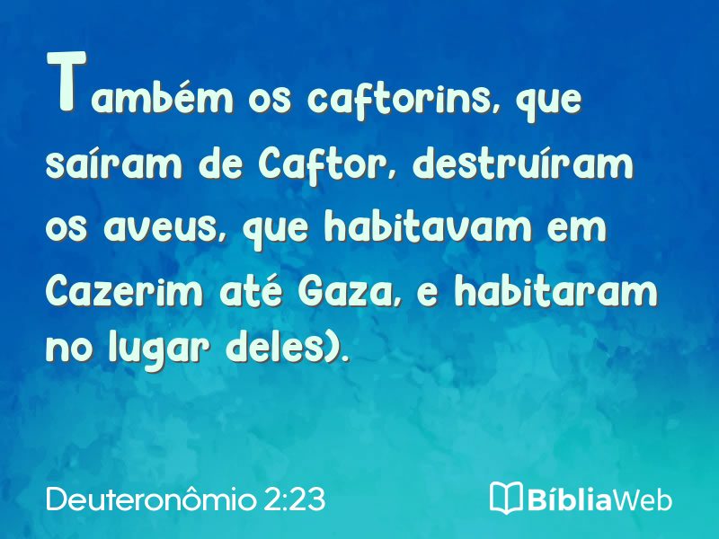 Deuteronômio 2:23 em imagem para compartilhar
