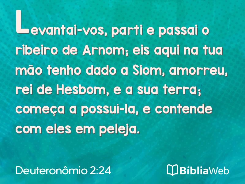 Deuteronômio 2:24 em imagem para compartilhar