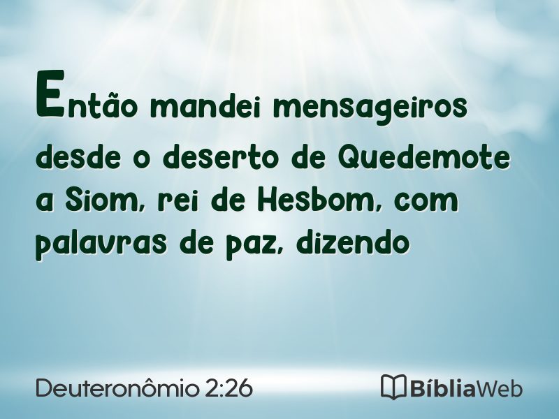 Deuteronômio 2:26 em imagem para compartilhar
