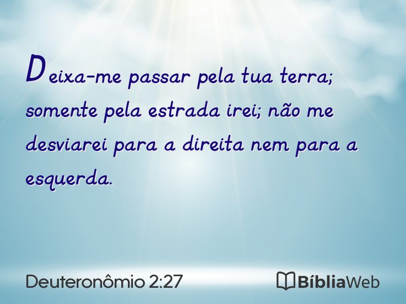 Deuteronômio 2:27 em imagem para compartilhar