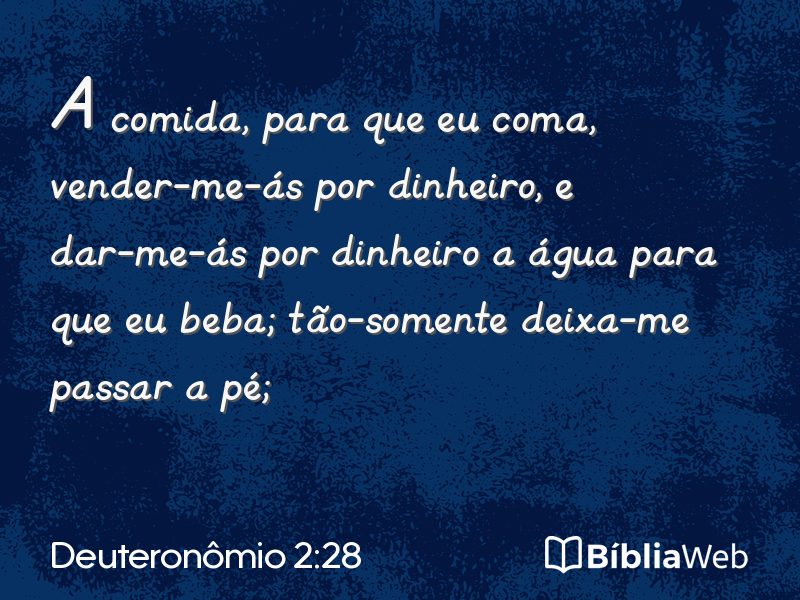 Deuteronômio 2:28 em imagem para compartilhar