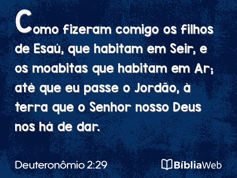 Deuteronômio 2:29 em imagem para compartilhar