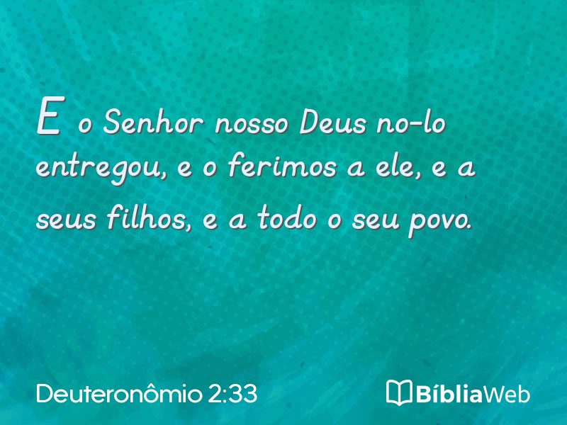 Deuteronômio 2:33 em imagem para compartilhar