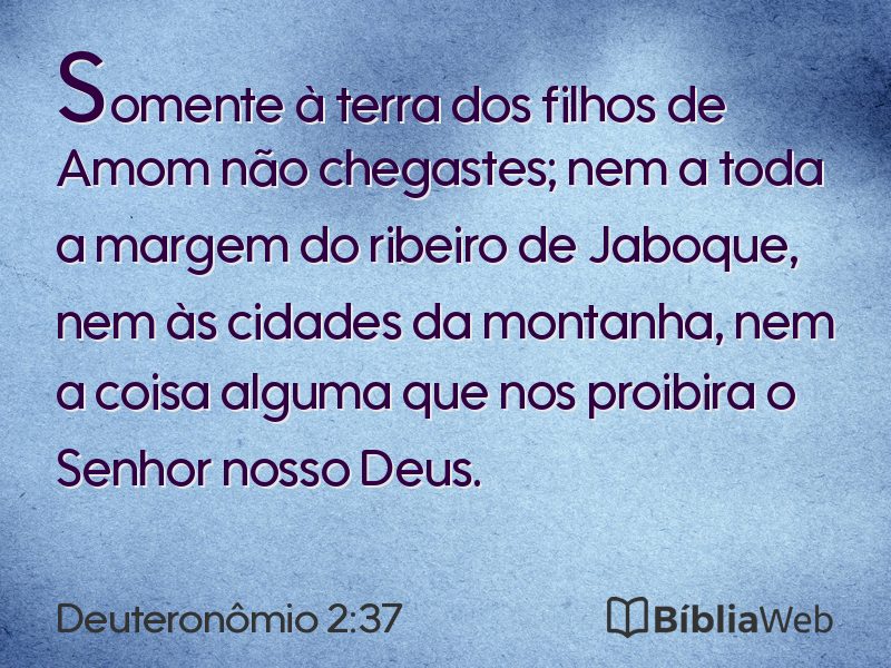 Deuteronômio 2:37 em imagem para compartilhar