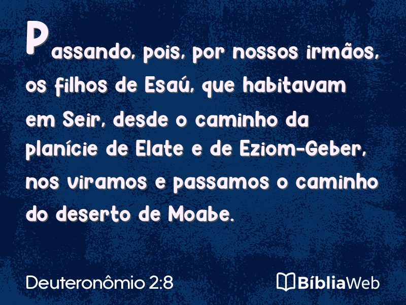 Deuteronômio 2:8 em imagem para compartilhar