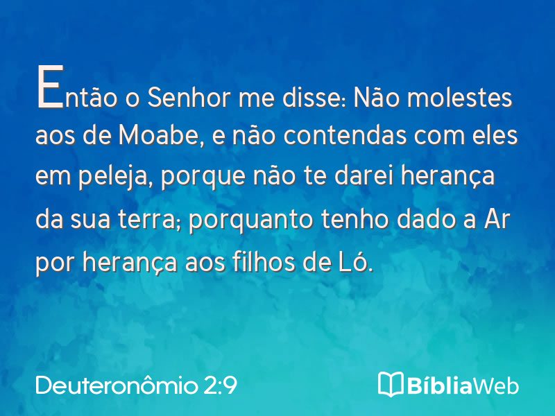Deuteronômio 2:9 em imagem para compartilhar