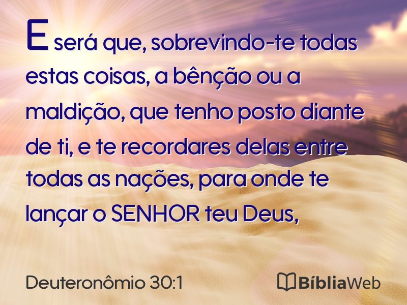 Deuteronômio 30:1 em imagem para compartilhar