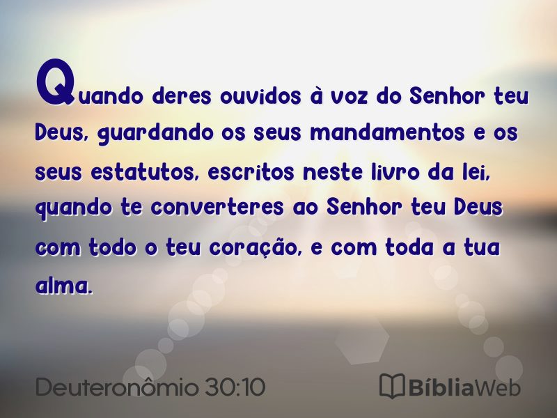 Deuteronômio 30:10 em imagem para compartilhar