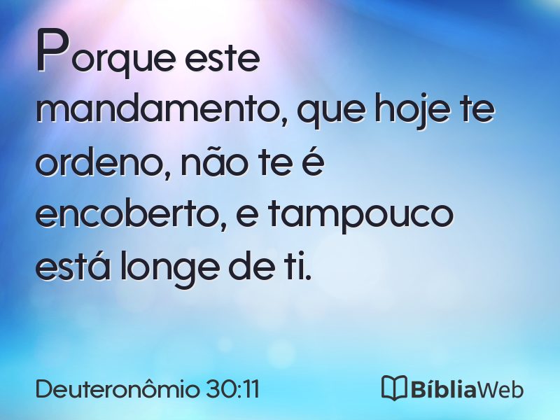 Deuteronômio 30:11 em imagem para compartilhar