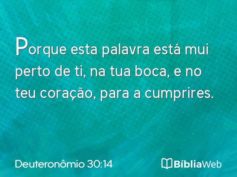 Deuteronômio 30:14 em imagem para compartilhar