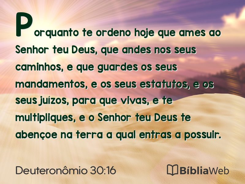 Deuteronômio 30:16 em imagem para compartilhar
