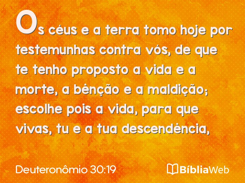 Deuteronômio 30:19 em imagem para compartilhar