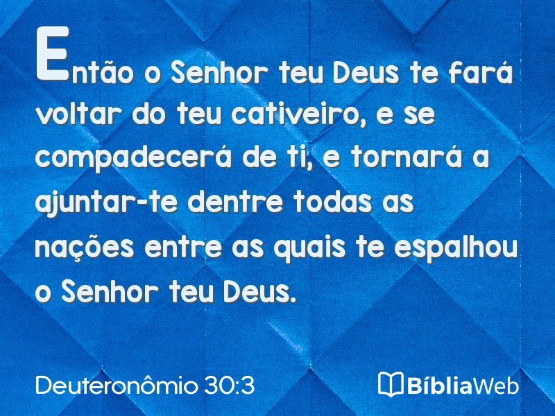 Deuteronômio 30:3 em imagem para compartilhar