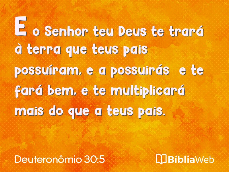 Deuteronômio 30:5 em imagem para compartilhar