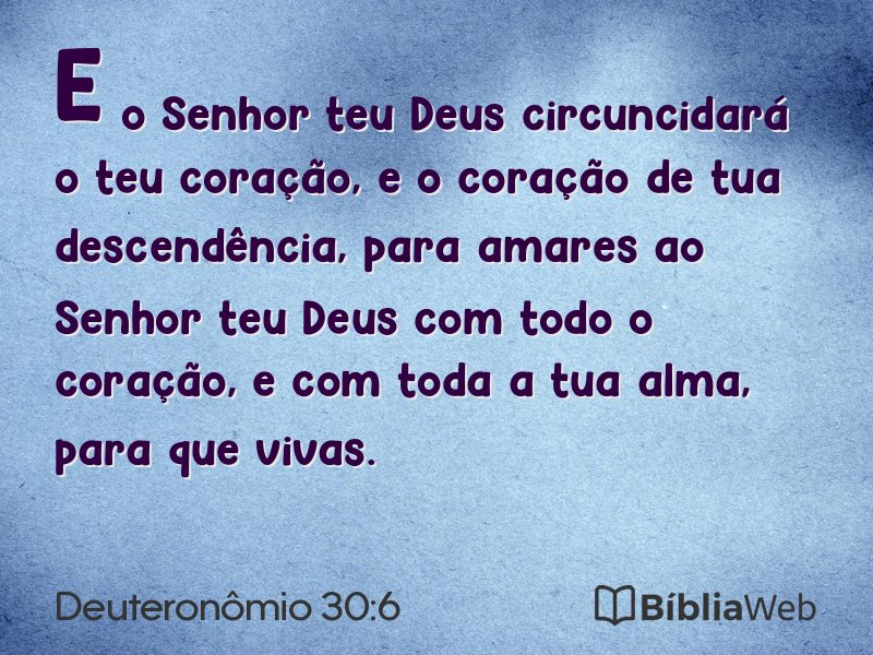 Deuteronômio 30:6 em imagem para compartilhar