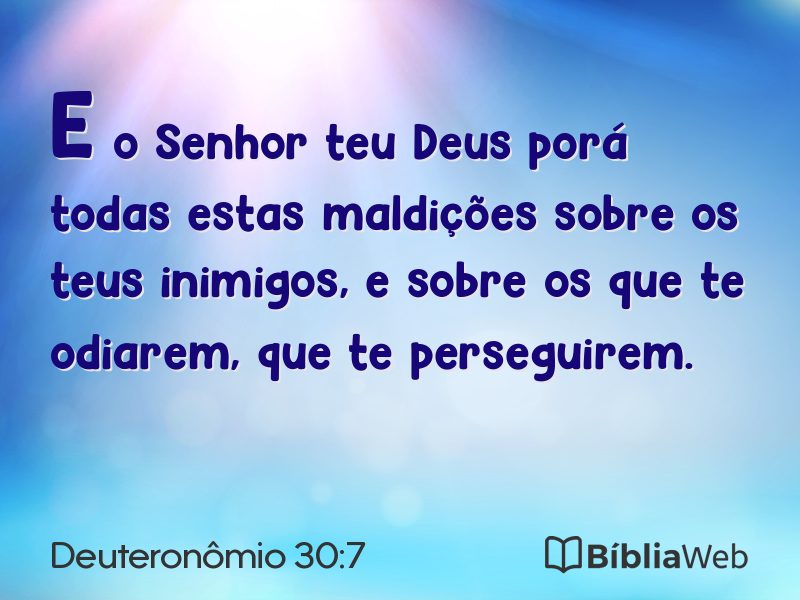 Deuteronômio 30:7 em imagem para compartilhar