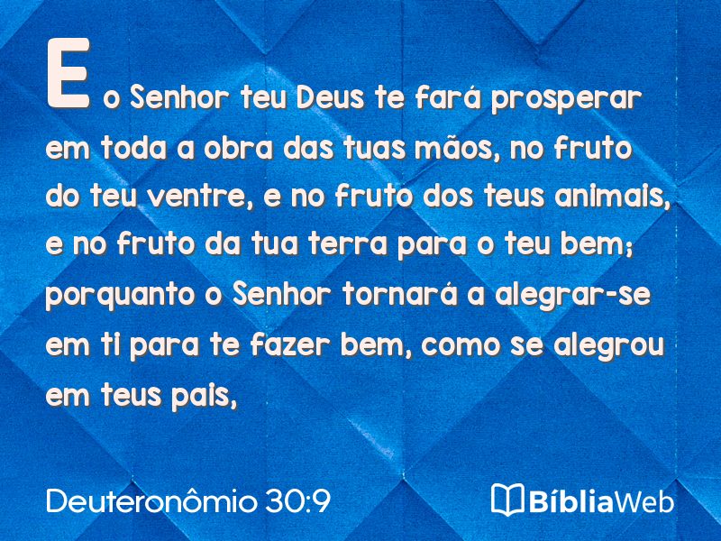 Deuteronômio 30:9 em imagem para compartilhar