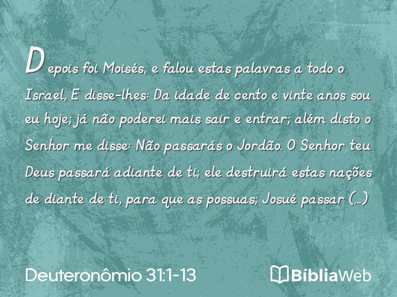 Deuteronômio 31:1-13 em imagem para compartilhar