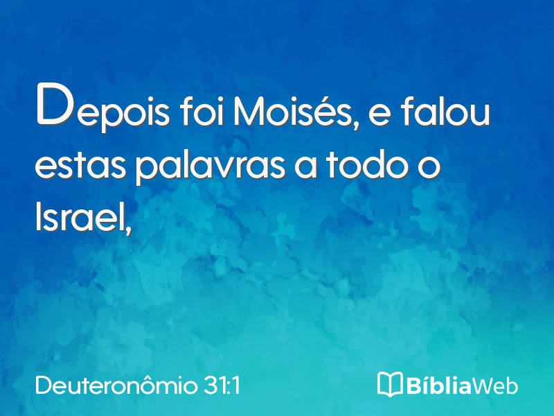 Deuteronômio 31:1 em imagem para compartilhar