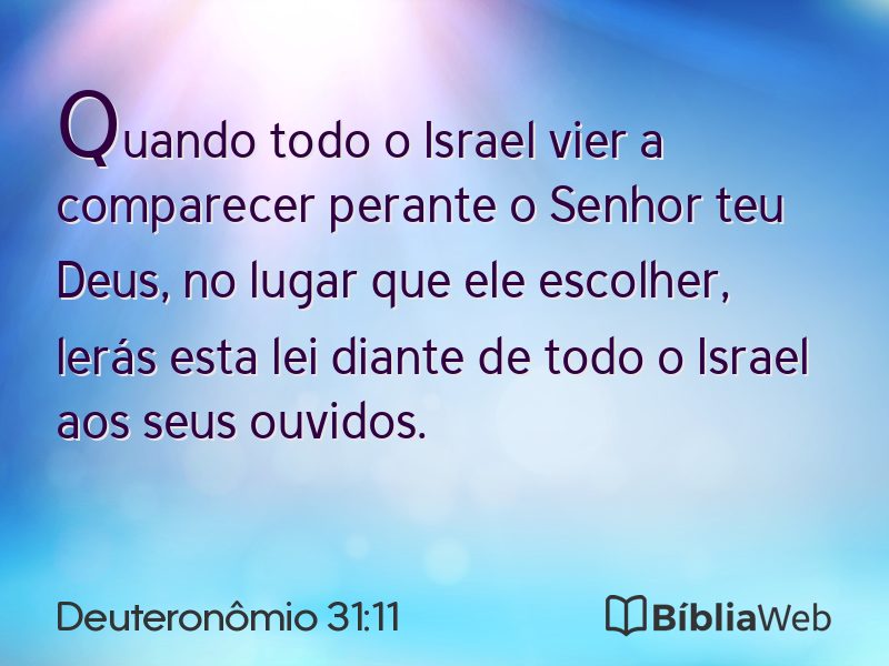 Deuteronômio 31:11 em imagem para compartilhar