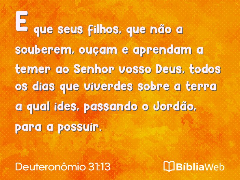 Deuteronômio 31:13 em imagem para compartilhar