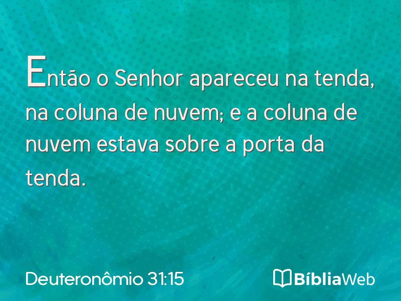 Deuteronômio 31:15 em imagem para compartilhar