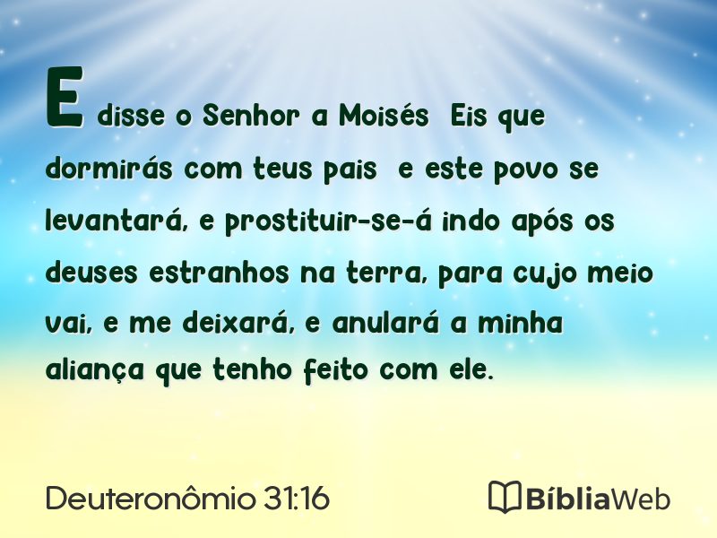 Deuteronômio 31:16 em imagem para compartilhar