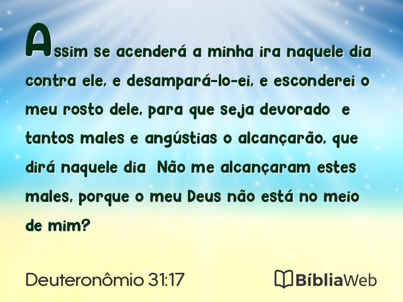 Deuteronômio 31:17 em imagem para compartilhar