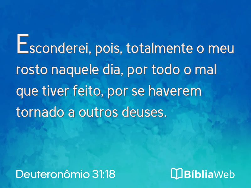 Deuteronômio 31:18 em imagem para compartilhar