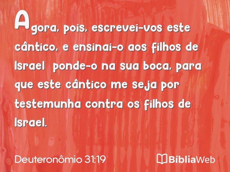 Deuteronômio 31:19 em imagem para compartilhar