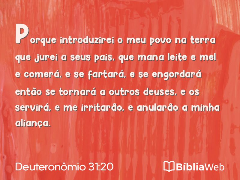 Deuteronômio 31:20 em imagem para compartilhar