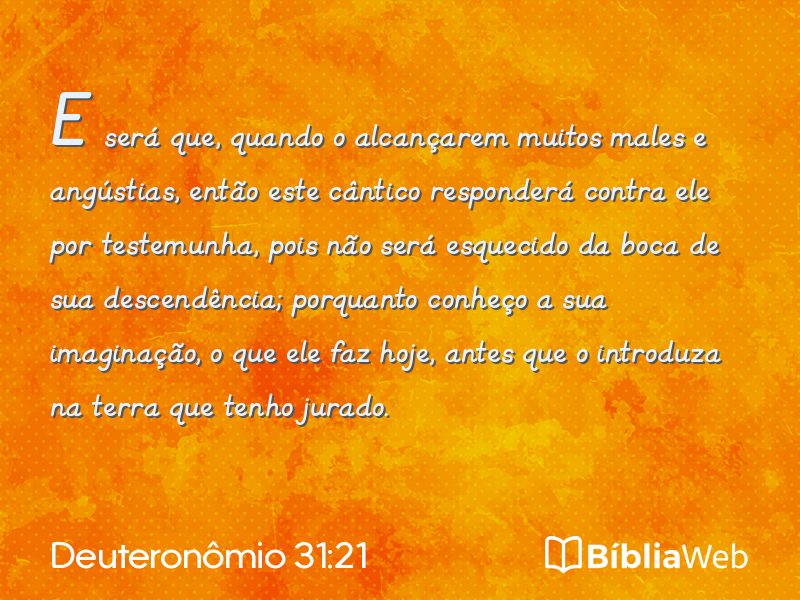 Deuteronômio 31:21 em imagem para compartilhar