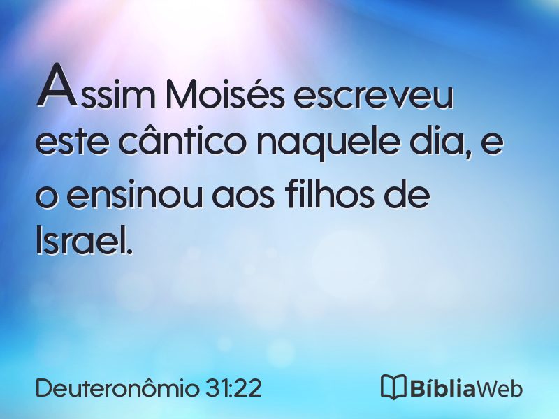Deuteronômio 31:22 em imagem para compartilhar