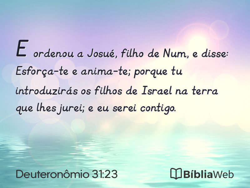 Deuteronômio 31:23 em imagem para compartilhar