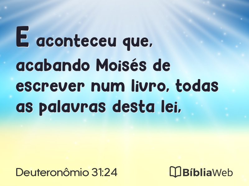 Deuteronômio 31:24 em imagem para compartilhar