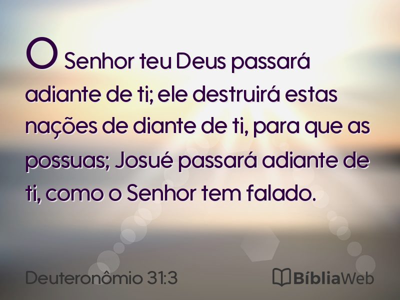 Deuteronômio 31:3 em imagem para compartilhar