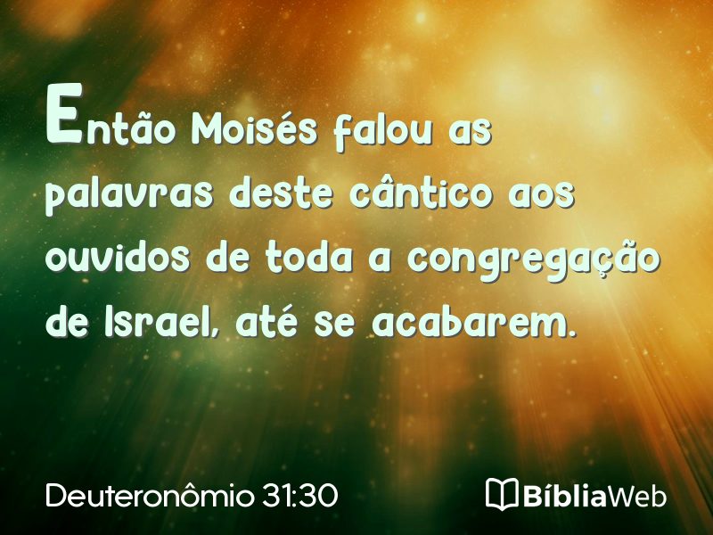 Deuteronômio 31:30 em imagem para compartilhar