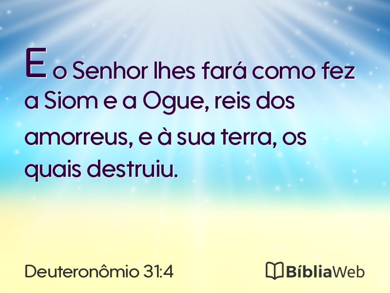 Deuteronômio 31:4 em imagem para compartilhar